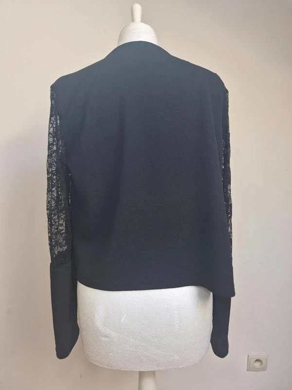 Emery Rose Vestido fino preto com mangas de renda M – photo 2